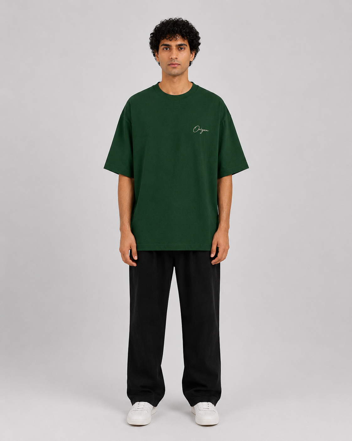 ORIYEN Forest Heavyweight Oversized Tee (Forest Green)