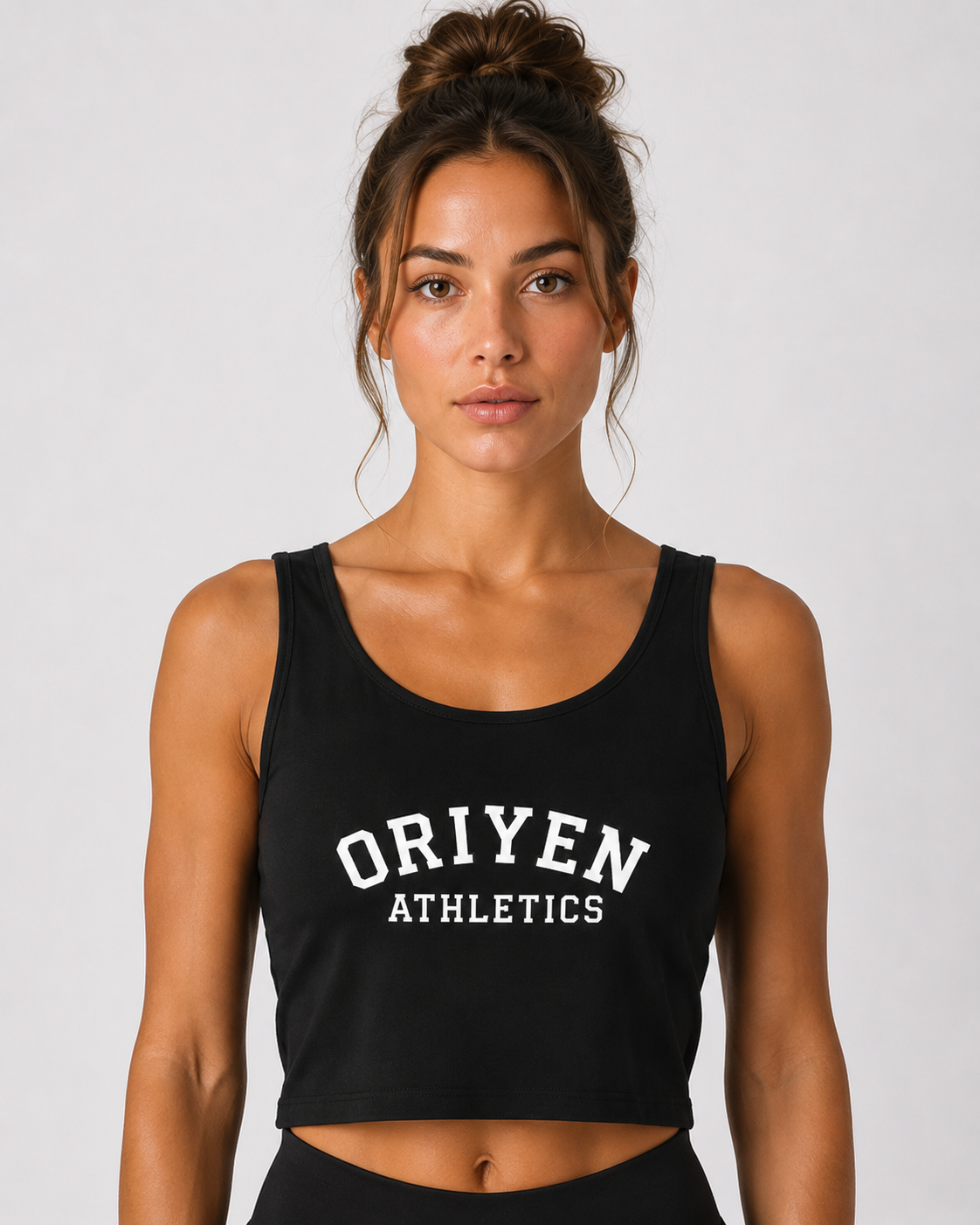 ORIYEN Women's Athletics Crop Tank (Black)
