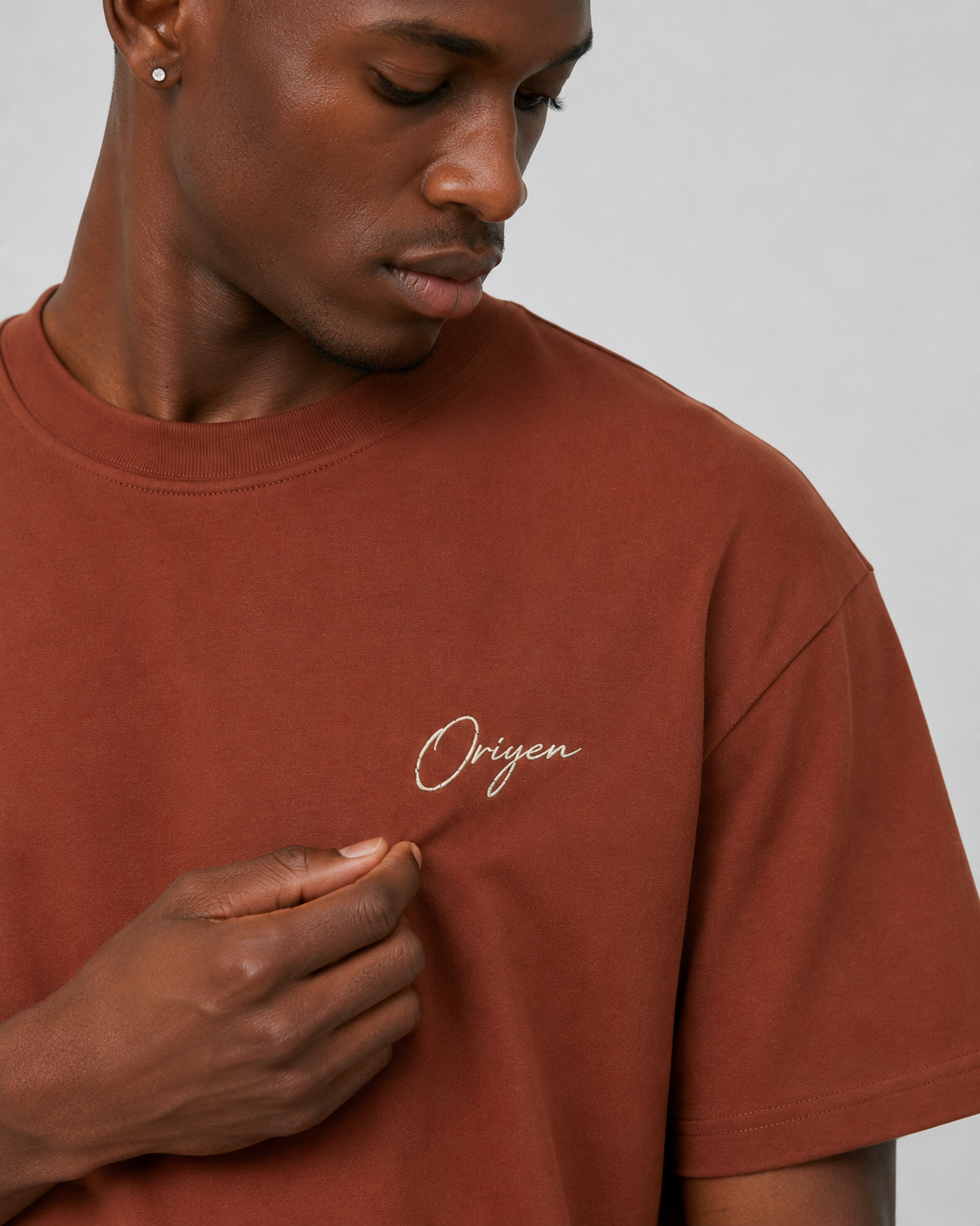 ORIYEN Terra Tee (Terracotta Brown)