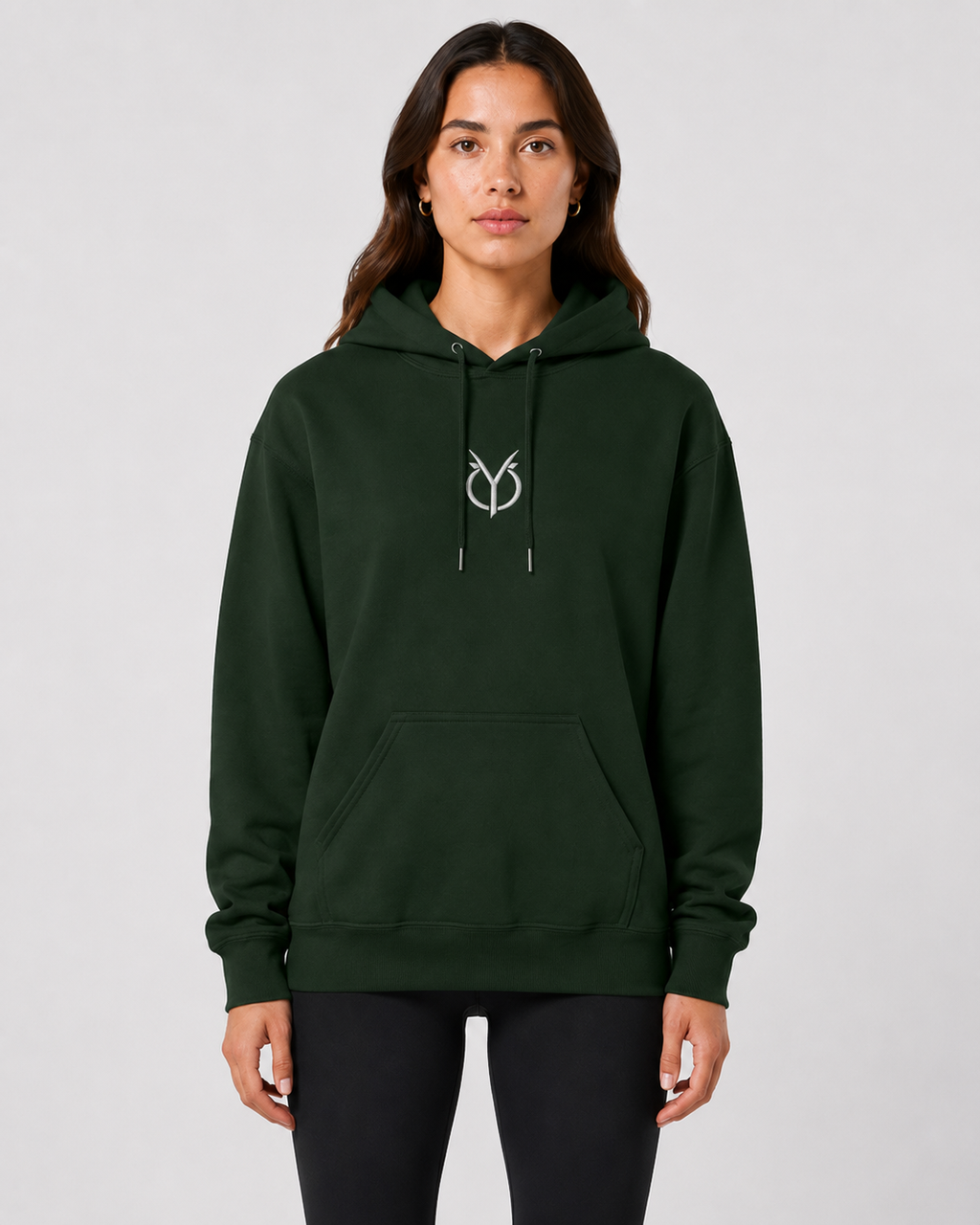 ORIYEN Women's Forest Essentials Hoodie (Dark Green)