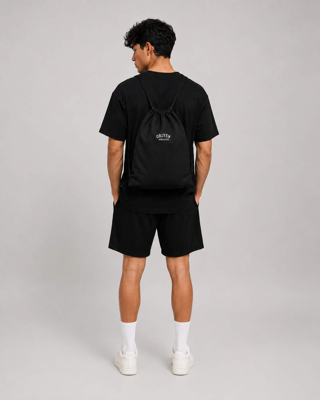 ORIYEN Athletics Drawstring Bag (Navy Blue)