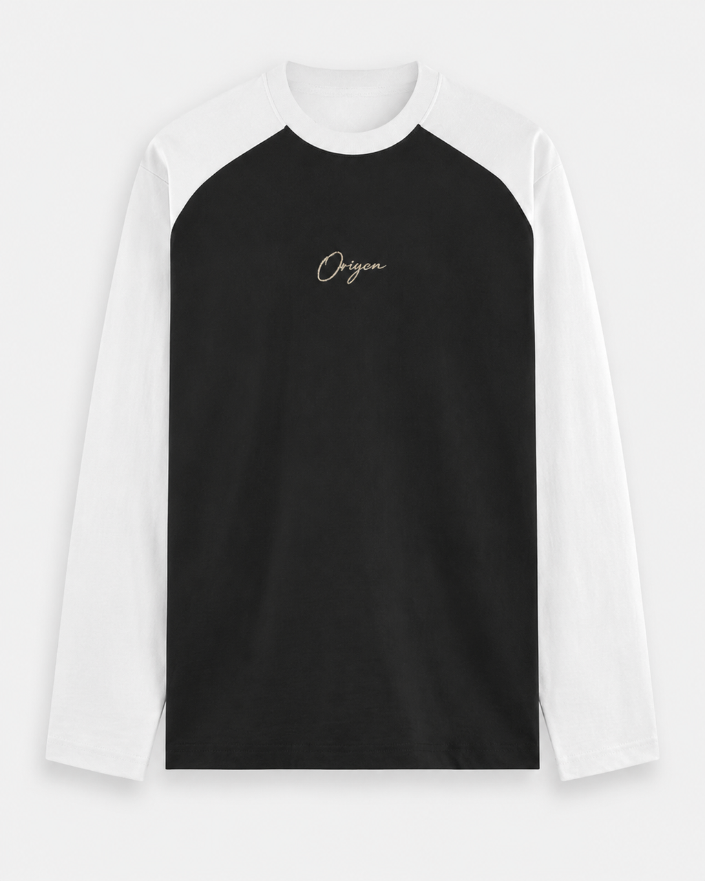 ORIYEN Ivory Raglan Long Sleeve Tee (White / Black)