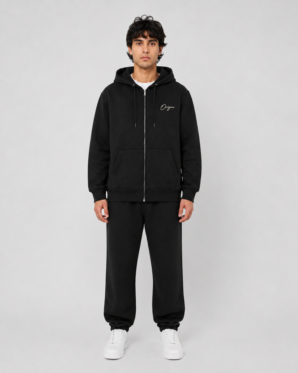 ORIYEN Midnight Zip Hoodie (Black)