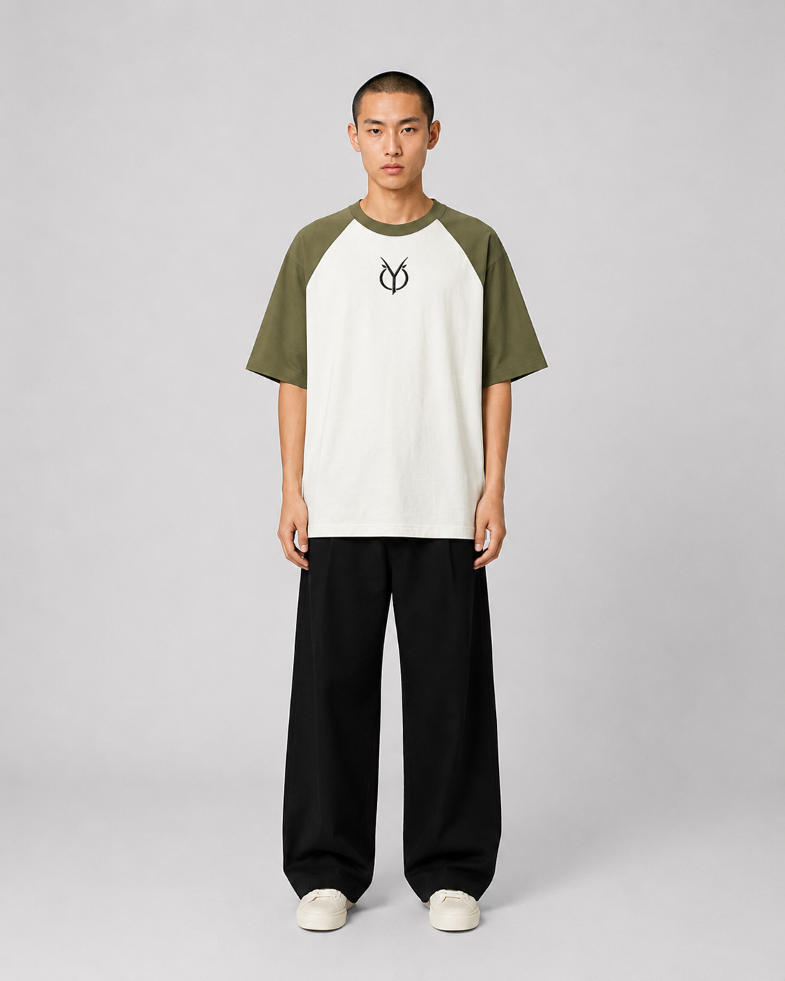 ORIYEN Emblem Oversized Tee (Olive)