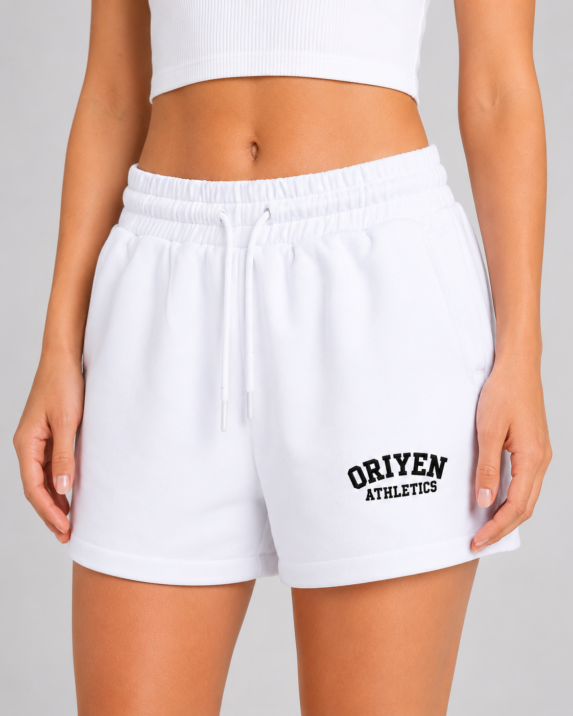 ORIYEN Women's Pure Athletics Shorts (White)