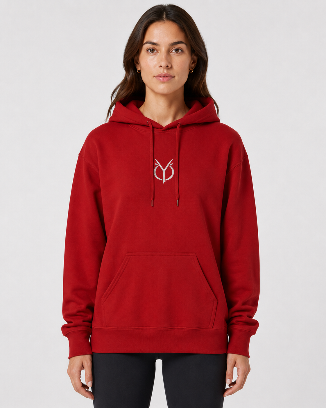ORIYEN Women's Crimson Essentials Hoodie (Red)