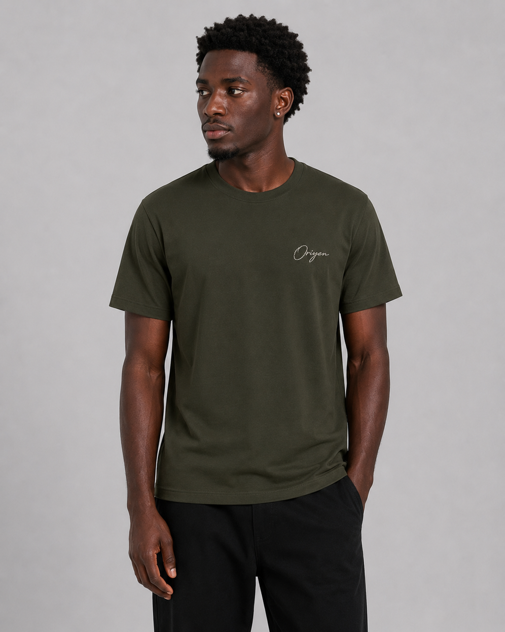 ORIYEN Olive Tee (Dark Olive Green)
