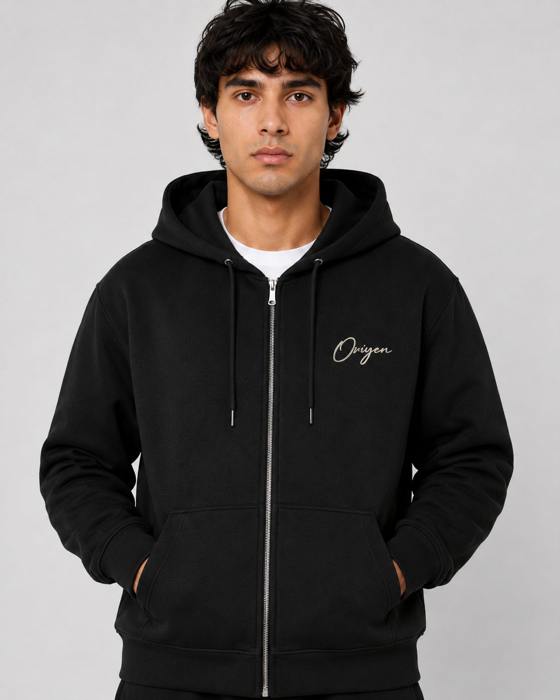 ORIYEN Midnight Zip Hoodie (Black)