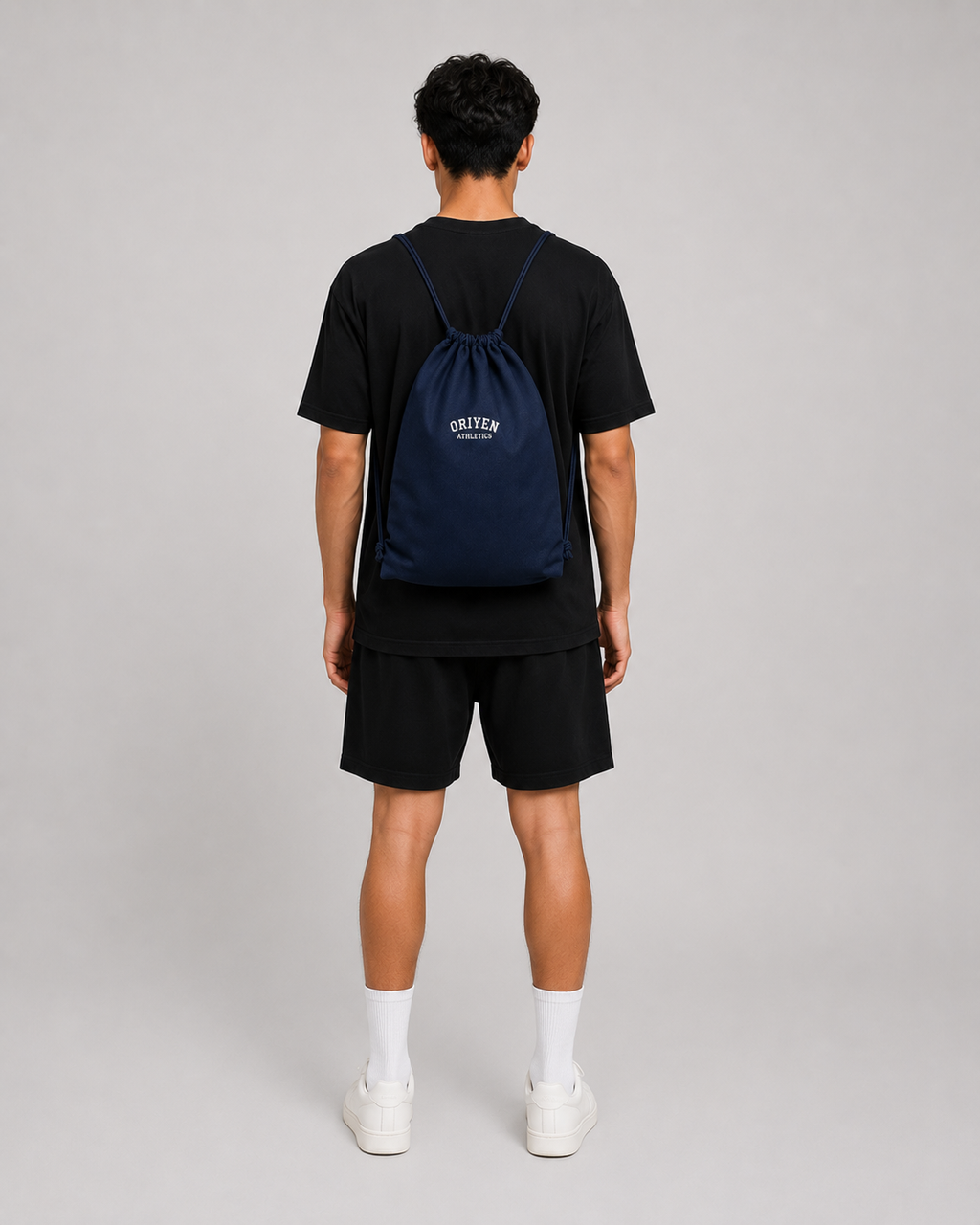 ORIYEN Athletics Drawstring Bag (Navy Blue)