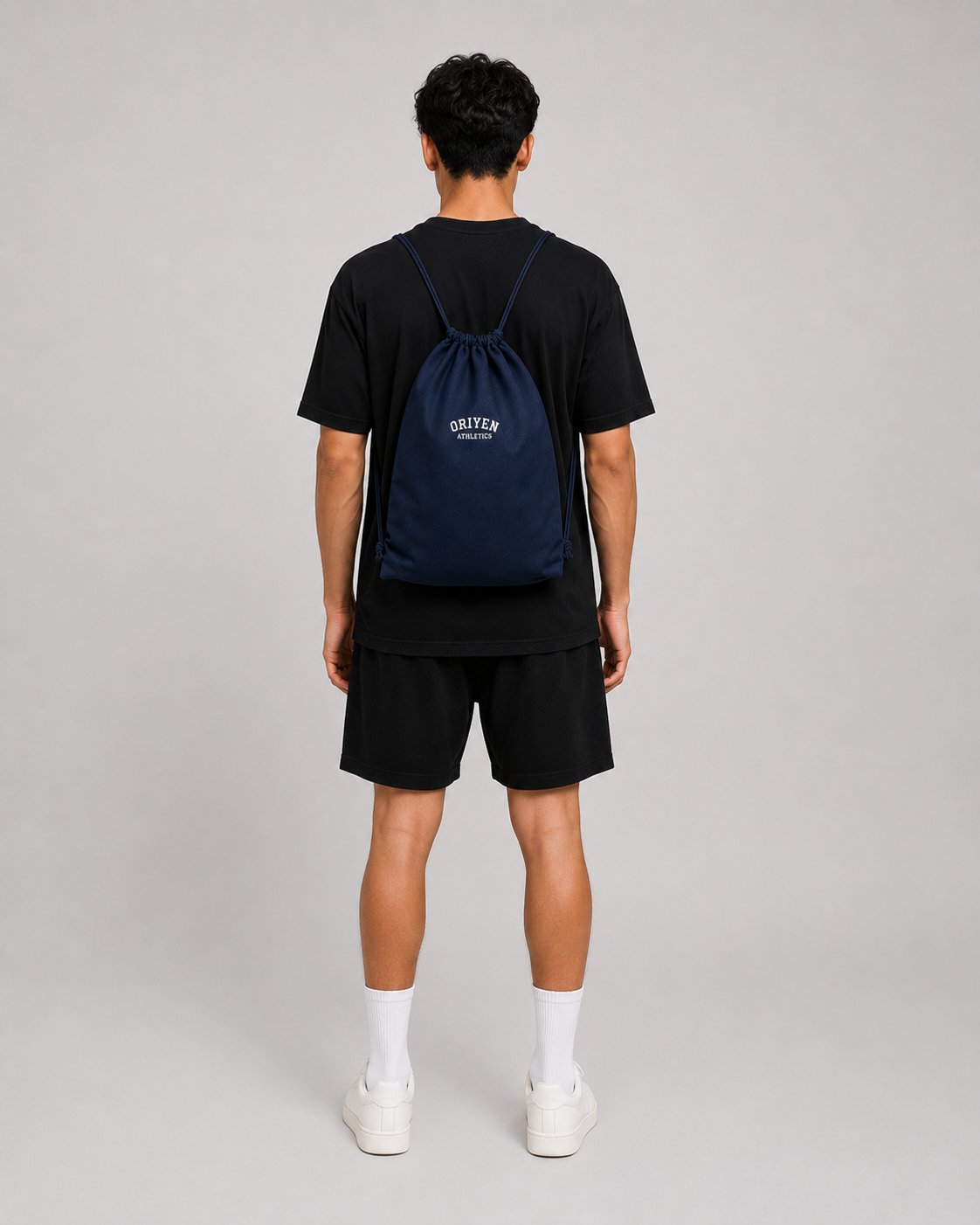 ORIYEN Athletics Drawstring Bag (Navy Blue)