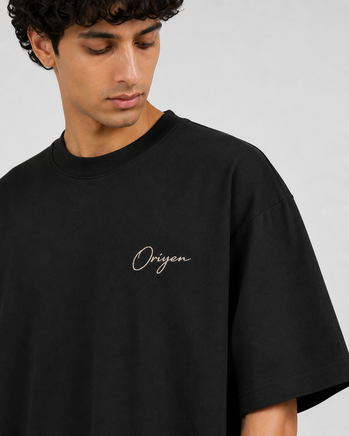ORIYEN Midnight Heavyweight Oversized Tee (Black)