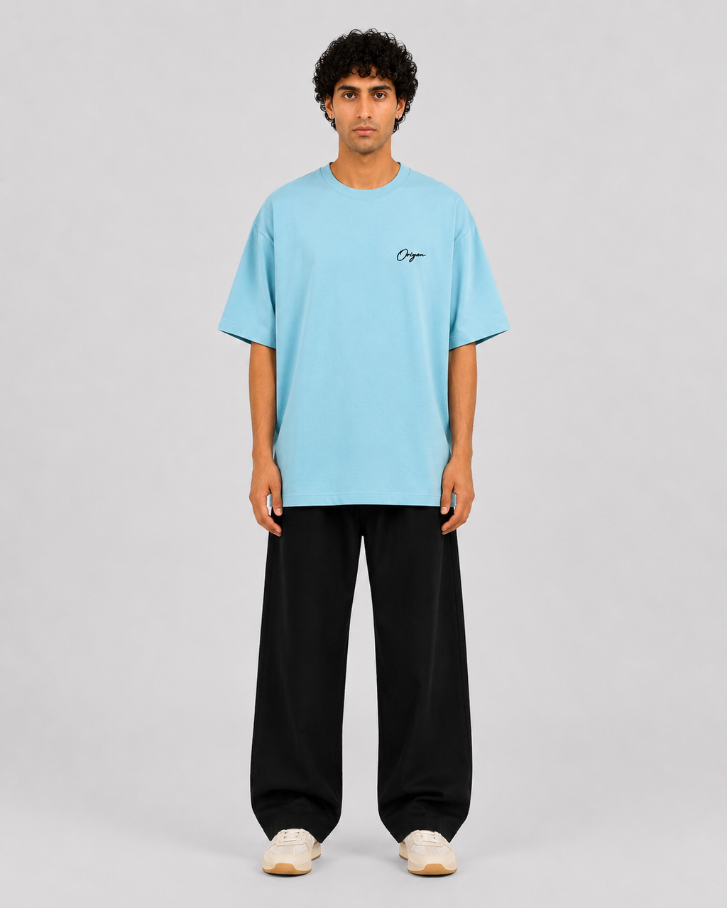 ORIYEN Glacier Oversized Tee (Ice Blue)