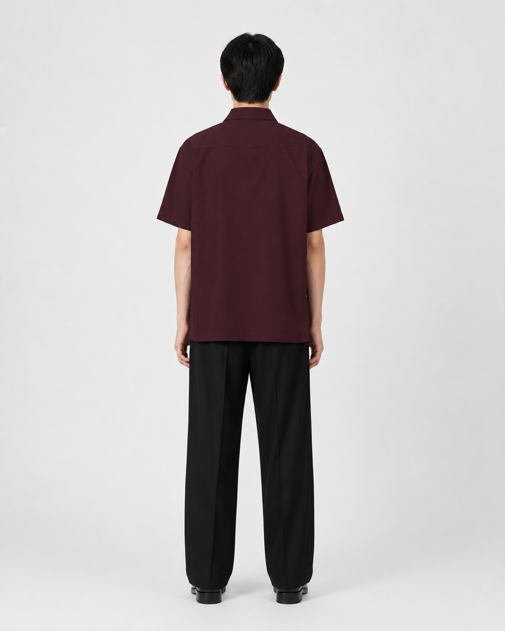 ORIYEN Wine Oversized Shirt (Burgundy)
