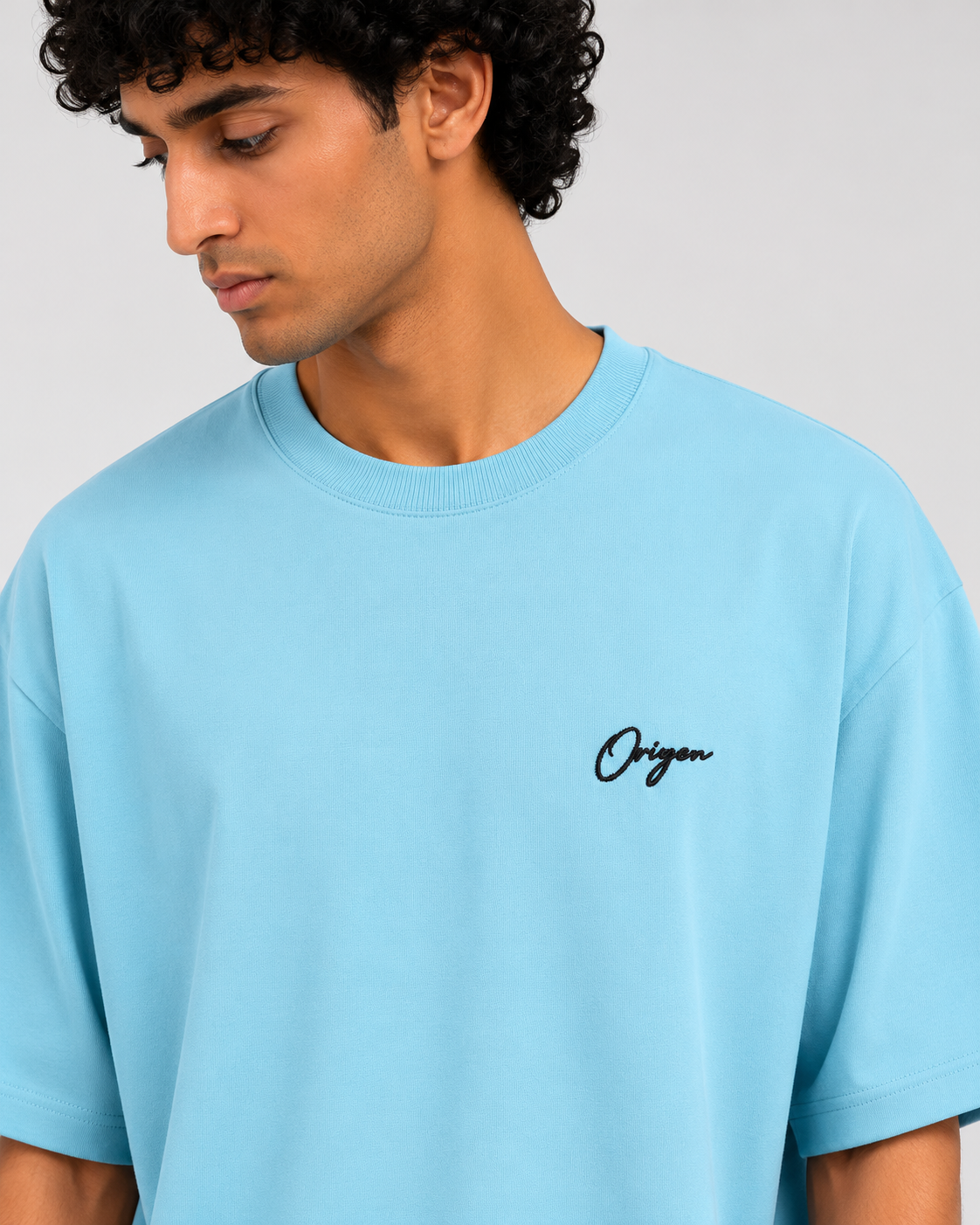 ORIYEN Glacier Oversized Tee (Ice Blue)