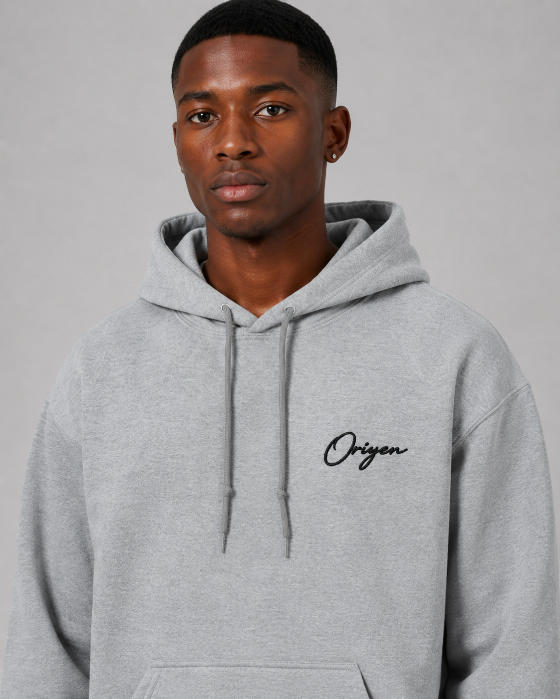 ORIYEN Royal Ash Grey Hoodie