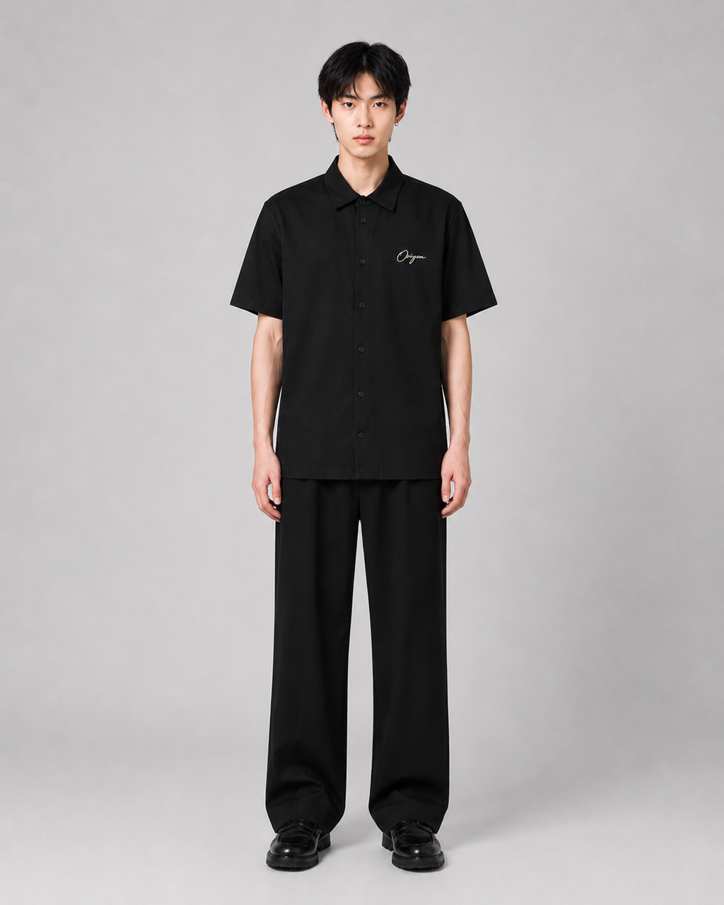 ORIYEN Midnight Oversized Shirt (Black)
